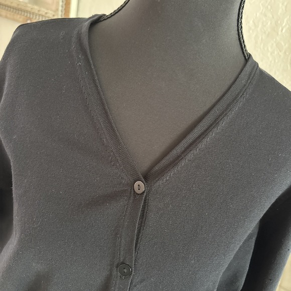 Pendleton Sweaters - Women's Pendleton Silk Blend Cardigan Sweater Black Size Large Button Down